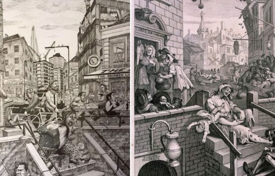 Gin Lane - Then and Now
